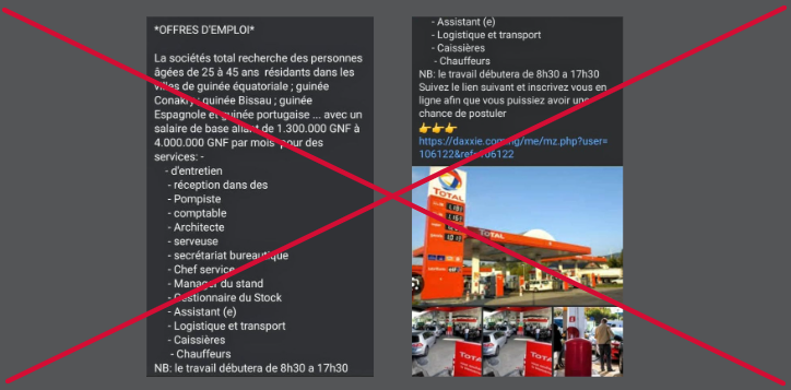 Attention, TotalEnergies Guinée n’est pas derrière ce faux appel à recrutement !