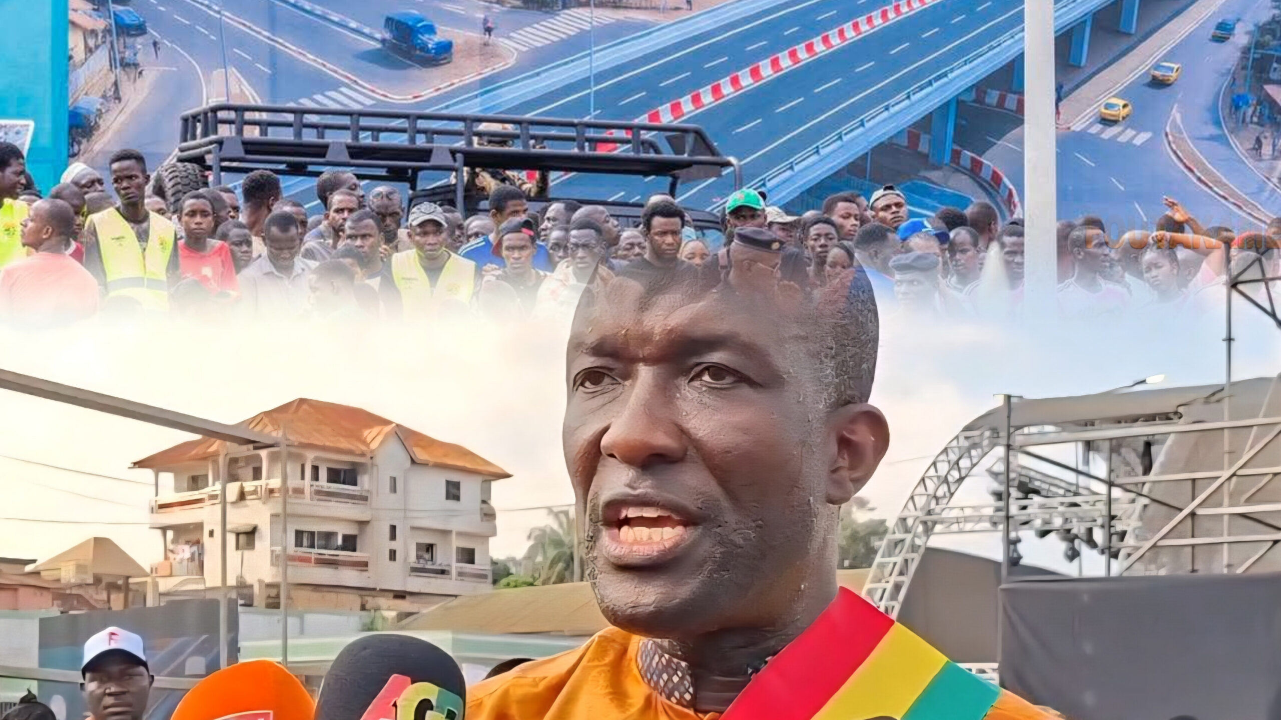 L’échangeur de Bambéto inauguré : le président de la D-S promet le soutien total de la jeunesse au président Doumbouya