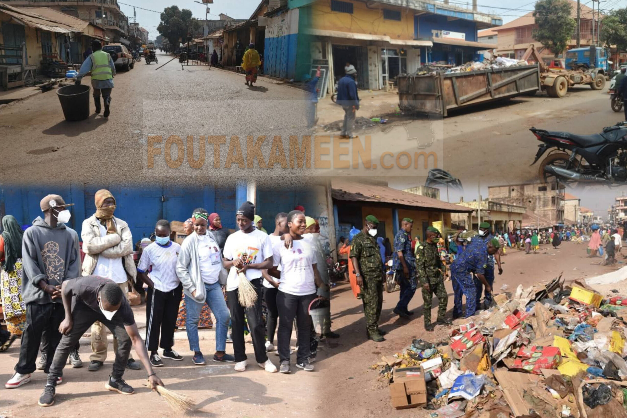 Commune urbaine de Labé : coup de balai au marché central, des citoyens séduits par l’initiative communale