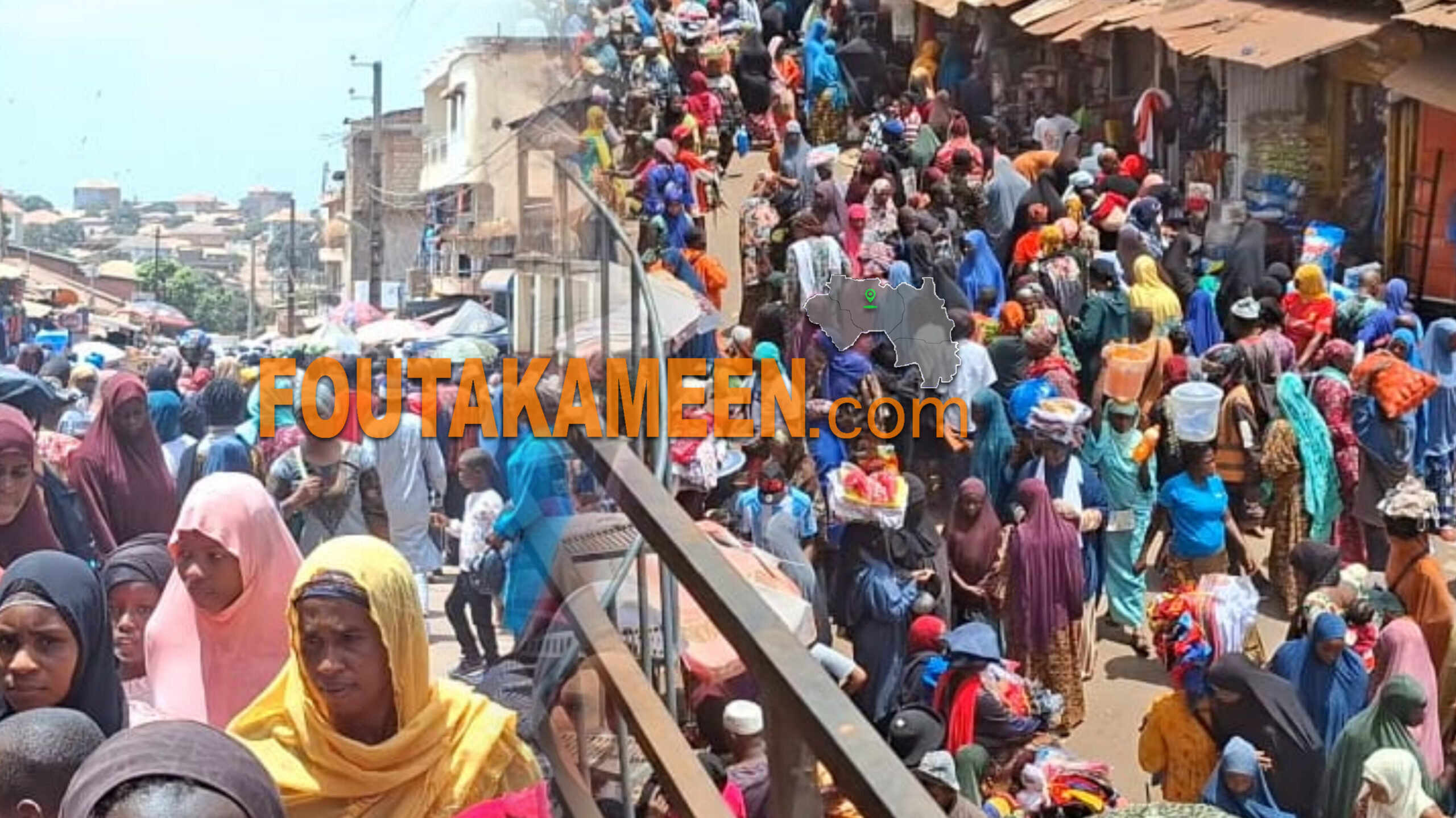 Veille de fête à Labé : le marché central étouffe, clients présents, la digitalisation des paiements bouscule le commerce